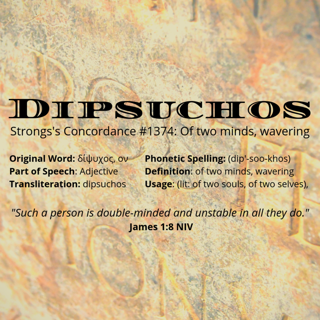 Double-Minded Definition greek word dipsuchos